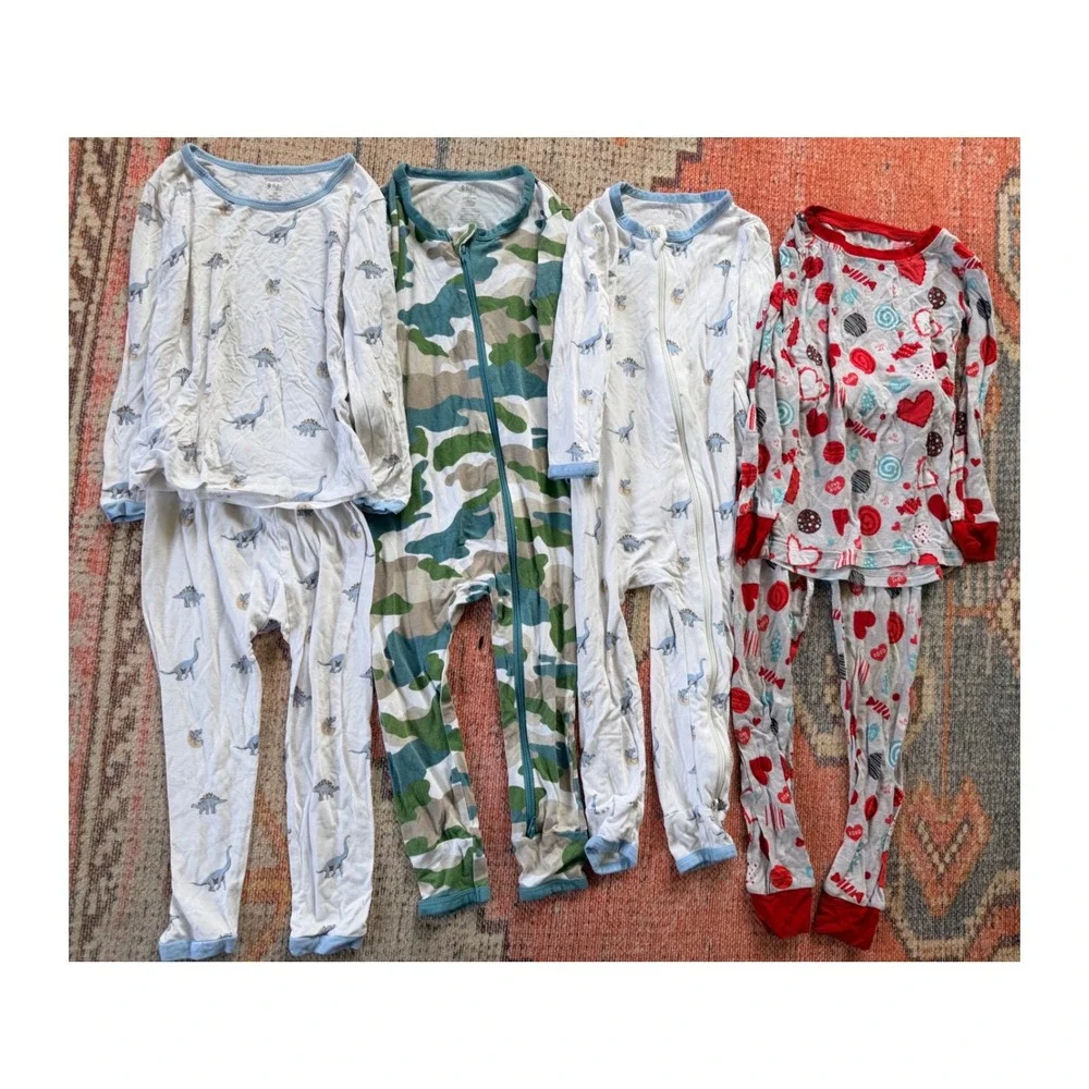 Kyte Baby Little Sleepies Pajamas Kids Boys 3T Bamboo Lot of‎ 4